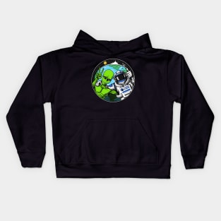 Space Alien Astronaut Hippies Kids Hoodie